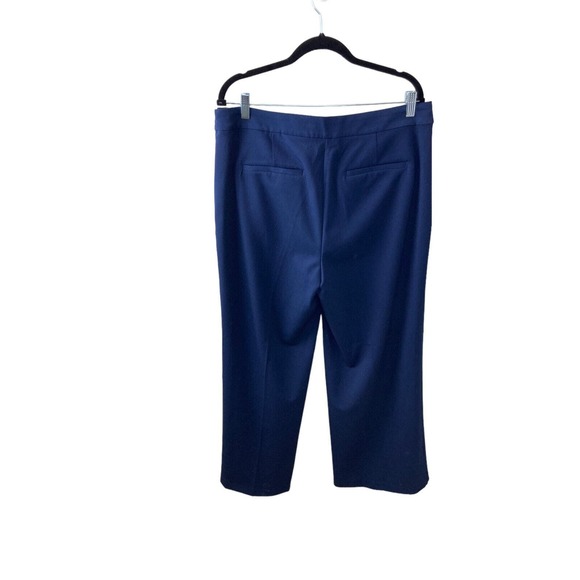 Ann Taylor LOFT NEW Navy Blue Sailor Trouser Pants Size 14 w/ Pockets - Picture 2 of 3